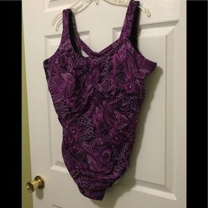 2018 Lands End Purple Bathing Suit NWOT Size 22W